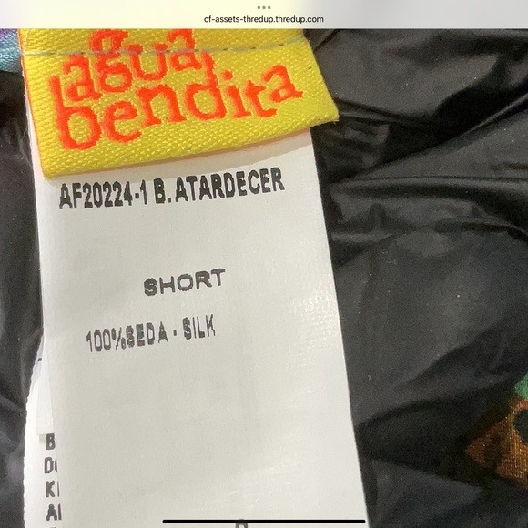Agua Bendita Silk Shorts NWT 6 - Picture 2 of 6